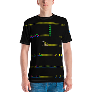 Domino Rally All-Over Men's T-shirt - Black