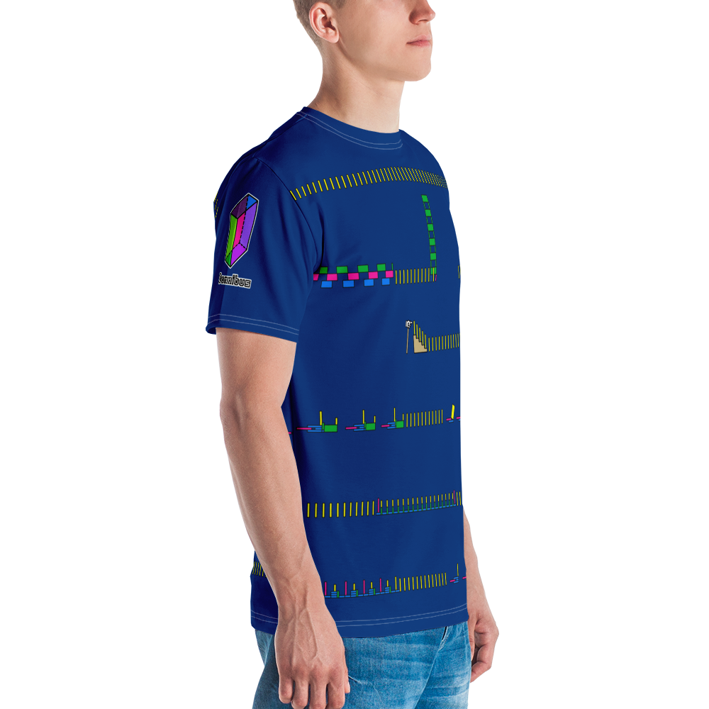 Maglietta Uomo De Domino - Cotone 100% Con Stampa Maiale, Manica Corta, Blu Navy, Taglia S
