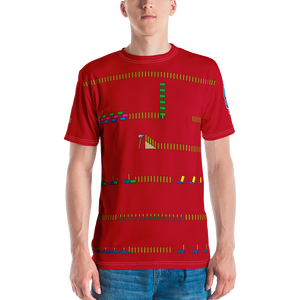 Domino Rally All-Over Men's T-shirt - Red