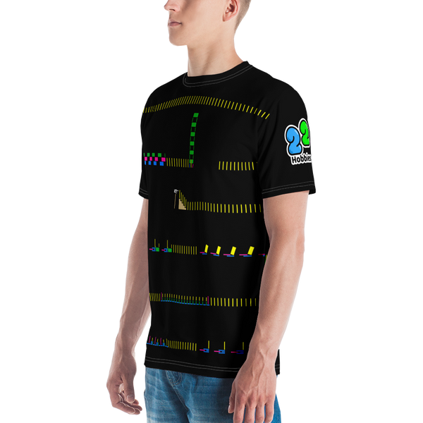 Domino Rally All-Over Men's T-shirt - Black